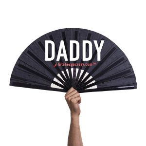 Daddy - Folding hand fan bamboo black